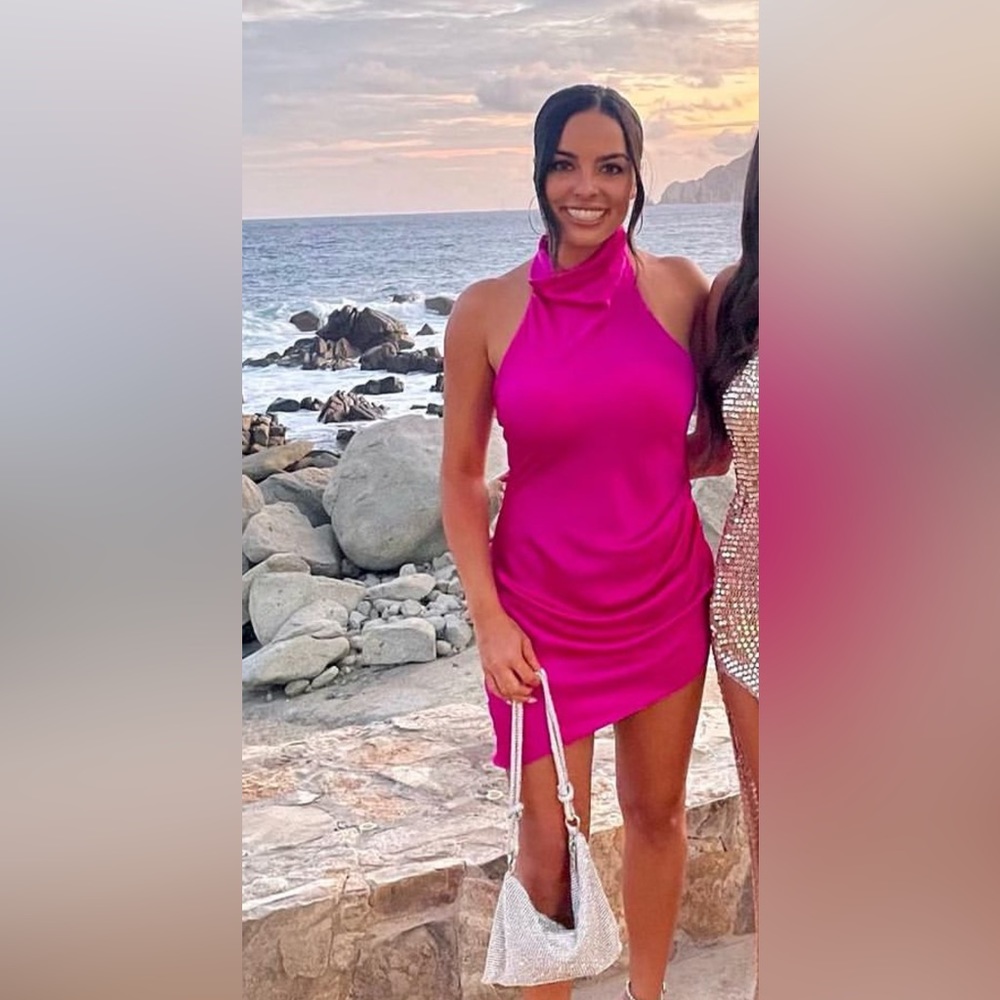 Samba dress in dark Hot Pink- revolve